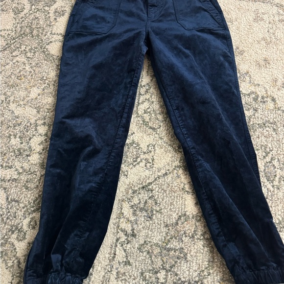 PAIGE Mayslie Velvet navy Joggers zip leg  Navy Size 29 - Picture 4 of 14